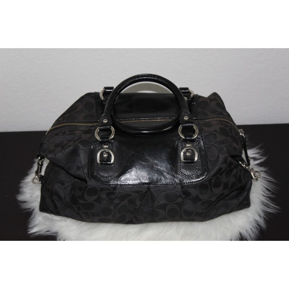 COACH, Lg Ashley Sabrina Satchel Duffle Bag, Black color. - Picture 2 of 9